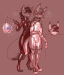  ! &lt;3 2021 3_fingers 4_toes anthro banderi biped blush bodysuit breasts bulge canid canine canis clothed clothing collar costume digital_drawing_(artwork) digital_media_(artwork) duo feet female fingers firra fur glistening hair hi_res jackal kael_(beyzul) lock_bulge lock_symbol long_hair male mammal mask muzzle_(object) muzzled rubber simple_background skinsuit speech_bubble standing thick_collar tight_clothing toes wolf zipper 