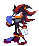  2021 5_fingers anthro biped black_body black_fur clothing digital_media_(artwork) eulipotyphlan fingers fist footwear frown fur gloves handwear hedgehog male mammal marcus_larry red_body red_clothing red_eyes red_footwear red_fur red_shoes shadow_the_hedgehog shoes simple_background solo sonic_the_hedgehog_(series) standing toony white_background white_body white_clothing white_fur white_gloves 