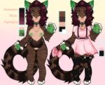  anthro breasts clothing domestic_cat dress felid feline felis female hair kiwikltten mammal model_sheet solo 