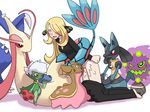  cynthia garchomp gastrodon lucario milotic pokemon roserade spiritomb 