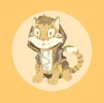  chibi clothed clothing clouded_leopard cute_face felid feral fur leopard likulau male mammal nekojishi nova_tender pantherine simple_background solo spots studio_klondike tattoo video_games visual_novel 