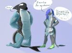  absurd_res anthro cetacean delphinoid diaper diaper_suit duo english_text fish hi_res hypnosis lonegreenorcacalf male male/male mammal marine mind_control muscular oceanic_dolphin orca shark text toothed_whale 