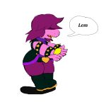  absurd_res alpha_channel anthro clothed clothing deltarune female fuzefurry hair hi_res lemon scalie solo speech_bubble standing susie_(deltarune) tagme video_games yellow_teeth 