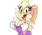  2021 anthro aunt_maire breasts buckteeth clothing female flashing gloves handwear lagomorph leporid lola_bunny looney_tunes mammal nipples rabbit simple_background solo teeth the_looney_tunes_show warner_brothers white_background 