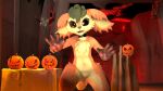  16:9 4k absurd_res anthro female food fruit halloween hi_res hobkin holidays plant pumpkin scary widescreen wigwoo1 