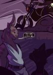  anthro anthrofied bethesda_softworks comic comic_page deathclaw dialogue duo elvche fallout female hi_res night_stalker_(fallout) solo_focus speech_bubble video_games 
