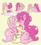  anthro big_breasts big_butt blush breasts butt chubby_female curled_hair cutie_mark deep_throat dildo double_dildo duo equid equine female female/female fluttershy_(mlp) friendship_is_magic hair hasbro hi_res horse kissing mammal my_little_pony nipples nude oral pink_body pink_hair pinkie_pie_(mlp) pony sex_toy slightly_chubby snus-kun yellow_body 