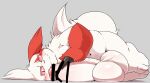  anthro balls belly big_penis blush claws foreskin fur genitals hi_res huge_penis hyper hyper_genitalia hyper_penis male navel nintendo penis pok&eacute;mon pok&eacute;mon_(species) slightly_chubby solo thick_thighs video_games white_body white_fur zangoose 