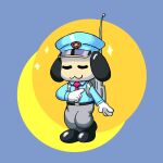  1:1 canid canine canis clothed clothing domestic_dog el_se&ntilde;or_erizo hi_res male mammal panta_(tail_concerto) police police_hat police_officer police_uniform simple_background smile solo tail_concerto uniform uwu video_games 