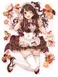  heels maid shimamura_uzuki sirurabbit skirt_lift the_idolm@ster the_idolm@ster_cinderella_girls thighhighs 