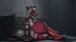  3d_(artwork) abdominal_bulge absurd_res ambiguous_gender animatronic anthro canid canine checkered_floor digital_media_(artwork) dinkydoo duo five_nights_at_freddy&#039;s fox funtime_foxy_(fnafsl) glistening glistening_body hair hi_res intersex intersex/intersex machine mammal open_mouth plastic robot sister_location source_filmmaker stylized video_games vore 