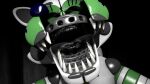  16:9 3d_(artwork) ambiguous_gender animatronic canid canine digital_media_(artwork) dinkydoo faceplate fan_character five_nights_at_freddy&#039;s fox glistening glistening_body green_body hi_res hungry machine mammal mouth_shot open_mouth robot source_filmmaker teeth video_games vore white_body widescreen 