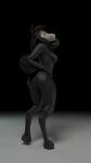  3d_(artwork) 9:16 anthro black_body black_fur black_hair bone breasts butt canid digital_media_(artwork) female fur glowing glowing_eyes hair hand_on_hip hi_res malo mammal monster nude pawpads paws pinup pose raised_tail scp-1471 scp-1471-a scp_foundation simple_background skull skull_head solo solo_focus zombies_in_soup 