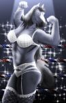  absurd_res anthro benjamin_ratterman bra clothing equid equine female fighting_ring hi_res horse lights lingerie looking_at_viewer mammal muscular muscular_anthro solo underwear 