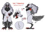  accipitrid accipitriform alphathewerewolf anthro anus avian balls beak bearded_vulture bird butt circumcised claws evil_looking feathers genitals hi_res male model_sheet old_world_vulture penis pink_anus pink_penis purple_body purple_feathers red_eyes reference_image sly solo talons val_(alphathewerewolf) vulture 