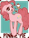  2013 cupcake cutie_mark earth_pony eating english_text equid equine female feral food friendship_is_magic hair horse long_hair mammal my_little_pony open_mouth pink_hair pinkie_pie_(mlp) pony solo text tongue umeguru 