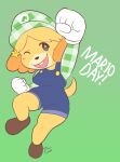  absurd_res animal_crossing anthro canid canine canis clothing domestic_dog female hi_res isabelle_(animal_crossing) mammal mario mario_bros nintendo overalls shih_tzu solo tagme toonarscontent toy_dog video_games 
