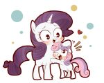  &lt;3 2013 blush duo equid equine female feral friendship_is_magic hair horn long_hair mammal multicolored_hair my_little_pony one_eye_closed open_mouth open_smile purple_hair rarity_(mlp) sibling sister sisters smile sweetie_belle_(mlp) umeguru unicorn wink 