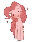  2014 blep blush earth_pony equid equine eyes_closed female feral friendship_is_magic hair horse long_hair mammal my_little_pony pink_hair pinkie_pie_(mlp) pony simple_background solo tongue tongue_out umeguru 