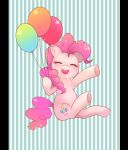  2015 balloon blackeevee cutie_mark earth_pony equid equine eyes_closed female feral friendship_is_magic hair horse long_hair mammal my_little_pony open_mouth open_smile pink_hair pinkie_pie_(mlp) pony smile solo 