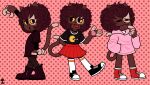  2021 anthro boots bottomwear brown_body brown_fur brown_hair clothing domestic_cat dress felid feline felis female fishnet fishnet_legwear footwear fur hair hi_res hoodie legwear mammal multiple_outfits pac-man_(series) shoes skirt sneakers solo topwear video_games wazzaldorp 