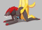  absurd_res anthro blush bodily_fluids breasts commandg cum cum_inside duo female genital_fluids hi_res inflation male male/female nintendo nipples pok&eacute;mon pok&eacute;mon_(species) simple_background video_games zoroark 