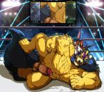  abs absurd_res anthro big_muscles bodily_fluids butt canid canine canis drks duo fur genital_fluids genitals hi_res league_of_legends male male/male mammal muscular muscular_anthro muscular_male nude penis riot_games ursid video_games volibear warwick_(lol) wolf wrestler 