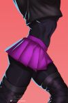  absurd_res anthro black_body bottomwear clothing crop_top deity deyati domestic_cat felid feline felis girly hi_res legwear male mammal pinup pose prosthetic shirt skirt solo stockings suerte teasing topwear 