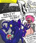  alien angry balls caught claws comic cum dialog dragon english_text erection humor masturbation metroid metroid_(creature) monster mother mother_brain nintendo nude o_o one_eye parent penis ridley scalie sex surprise text toe_claws unknown_artist video_games yellow_eyes 