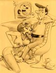  angry bob_cut breasts corset cosmo_g._spacely earrings fellatio george_jetson hanna-barbera husband jane_jetson julius_zimmerman kneeling milf monochrome nipple_pinch nipples oral pubic_hair short_hair tagme the_jetsons thighhighs wife 