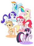  2016 absurd_res akainu7 applejack_(mlp) blonde_hair blue_eyes clothing cutie_mark earth_pony equid equine eyeshadow feathered_wings feathers female feral fluttershy_(mlp) friendship_is_magic green_eyes group hair hat headgear headwear hi_res horn horse long_hair makeup mammal multicolored_hair my_little_pony one_eye_closed open_mouth pegasus pink_hair pinkie_pie_(mlp) pony purple_eyes purple_hair rainbow_dash_(mlp) rarity_(mlp) smile twilight_sparkle_(mlp) unicorn wings wink 