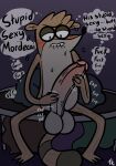  balls big_balls big_penis cartoon_network genitals hi_res male mammal masturbation night penis procyonid raccoon regular_show rigby_(regular_show) solo taillove_(artist) 