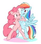  2016 akainu7 blue_eyes bodily_fluids cutie_mark duo earth_pony equid equine eye_contact feathered_wings feathers female friendship_is_magic hair hi_res horse hug long_hair looking_at_another mammal multicolored_hair my_little_pony one_eye_closed open_mouth pegasus pink_hair pinkie_pie_(mlp) pony purple_eyes rainbow_dash_(mlp) smile sweat teeth wings wink 