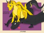  &lt;3 absurd_res carrying concerned dragon duo female female_on_top feral hi_res krafteh larger_male male male_on_bottom oblivious on_bottom on_top size_difference smaller_female starflight_(wof) struggling sunny_(wof) text wings_of_fire 