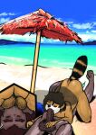  2018 all_fours anthro athletic athletic_anthro athletic_male ball_sniffing balls balls_on_face beach beach_umbrella biceps big_[penis big_balls big_penis biped body_hair brown_body brown_hair brown_skin butt colored detailed_background digital_drawing_(artwork) digital_media_(artwork) duo erection eyebrows eyes_closed fellatio genitals glistening hair hairy hairy_arms hairy_balls hairy_legs humanoid_genitalia humanoid_penis invalid_tag looking_pleasured lying male male/male male_penetrated male_penetrating male_penetrating_male mammal mountain muscular muscular_male nude olimacdoodles on_back oral oral_penetration outside pacho_(olimacdoodles) parasol penetration penile penis procyonid pubes raccoon raised_tail sand sea seaside sex shaded shadow shaggy_hair sky sniffing striped_tail stripes towel ursid vein veiny_penis water 