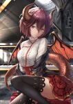 grea_(shingeki_no_bahamut) horns manaria_friends monster_girl pointy_ears tail thighhighs wings 