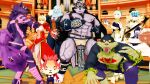  3d_(artwork) anthro bathym blonde_hair butt canid canine canis chain clothed clothing demon digital_media_(artwork) domestic_dog fate_(series) felid female fur garmr green_eyes hair hi_res horkeukamui horn human kemono male malicekira mammal melee_weapon multicolored_body multicolored_fur muscular muscular_anthro muscular_male nipples nomad_(tas) pantherine purple_body purple_fur red_saber saber_castor saber_nero_claudius saber_pollux snow_(tas) striped_body striped_fur stripes sword tiger tokyo_afterschool_summoners tongue video_games weapon white_body white_fur wolf yellow_eyes 