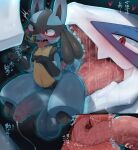  &lt;3 2021 ambiguous_gender anal anthro balls blush bodily_fluids clothing deep_rimming digital_media_(artwork) duo erection fingers foreskin genitals hi_res humanoid_genitalia humanoid_penis internal japanese_text legendary_pok&eacute;mon lucario lugia male male/ambiguous nintendo open_mouth oral penis pok&eacute;mon pok&eacute;mon_(species) red_eyes rimming saliva sex syuro text tongue tongue_in_ass tongue_out video_games 