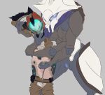  4_arms alien alien_humanoid anthro armor bodily_fluids clothing colored_pussy_juice cum destiny_(video_game) destiny_2 domination duo ejaculation eliksni female female_domination genital_fluids glowing glowing_eyes grip hi_res human humanoid hunter lewdslimeart male male/female mammal masturbation multi_arm multi_limb pussy_juice size_difference stimulation unusual_pussy_juice 