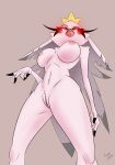 absurd_res anthro avian bird breasts butt clothing demon domination feathers female female_domination genitals helluva_boss hi_res humanoid lewdslimeart lingerie nude owl provocative pussy solo stella_(vivzmind) wide_hips 