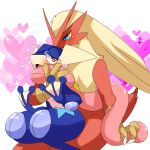  &lt;3 1:1 2014 ambiguous/ambiguous ambiguous_gender anthro blaziken blue_eyes blush duo greninja half-closed_eyes lemoco long_tongue narrowed_eyes nervous nintendo open_mouth pok&eacute;mon pok&eacute;mon_(species) red_eyes sitting smile tongue video_games 