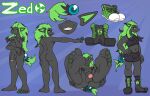  anthro big_feet boots clothing feet footwear genitals hi_res male model_sheet nintendo penis pok&eacute;mon pok&eacute;mon_(species) saaxon shoes smile sneakers video_games zed_burrows zoroark 