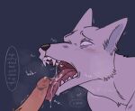  anthro beastars black_nose blush bodily_fluids breath canid canine canis cervid cervine cum cum_drip cum_in_mouth cum_inside dialogue dripping duo genital_fluids genitals legoshi_(beastars) licking louis_(beastars) male male/male mammal open_mouth oral orgasm panting penile penis penis_lick red_deer sex spicedpopsicle tears teeth tongue tongue_out white_body wolf 
