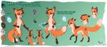  anthro canid canine female_(lore) feral fox gender_symbol glowing glowing_paws hi_res jewelry mammal model_sheet necklace paws rukifox shape_shifter solo symbol yato ♀ 