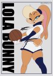  2021 anthro ball basketball_(ball) border breasts butt clothed clothing female fully_clothed fur grey_border hi_res holding_object jaff96 lagomorph leporid lola_bunny looking_at_viewer looking_back looking_back_at_viewer looney_tunes mammal midriff one_eye_closed open_mouth open_smile rabbit signature simple_background smile solo warner_brothers wink 