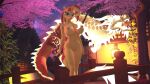  16:9 3d_(artwork) anthro asian_mythology big_breasts breasts digital_media_(artwork) dragon east_asian_mythology eastern_dragon equestria_girls equid equine female friendship_is_magic garden genitals hasbro hi_res horn katana lantern looking_at_viewer loveslove mammal melee_weapon my_little_pony mythology nipples nude pussy solo sunset_shimmer_(eg) sword unicorn weapon widescreen 