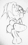  absurd_res anthro anus balls big_butt big_penis bodily_fluids butt cowgirl_position cream_the_rabbit disembodied_penis duo etherealhatred female genitals hi_res lagomorph leporid looking_pleasured male male/female mammal monochrome on_bottom on_top penis rabbit rear_view sex sketch sonic_the_hedgehog_(series) sweat thick_thighs young 