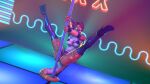  2020 3d_(artwork) absurd_res anthro biped blue_eyes bots bra breasts butt clothed clothing dancing digital_media_(artwork) female hair handwear hi_res high_heels legwear lights lizard lizard_(petruz) looking_at_viewer my_eyes_they_burn navel neon neon_lights non-mammal_breasts open_mouth orange_body orange_scales orange_skin panties pole pole_dancing red_hair reptile rodinsinker scales scalie smile solo source_filmmaker spread_legs spreading stripper stripper_pole thong tongue tongue_out underwear widescreen 