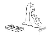  467adv ambiguous_gender animated beady_eyes feral keyboard_instrument lapras long_neck monochrome musical_instrument musical_note nintendo piano pok&eacute;mon pok&eacute;mon_(species) short_playtime simple_background smile video_games white_background 