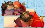  anthro big_butt butt cetacean clothing delphinoid duo footwear guppy_(mario) hi_res kissing male male/male mammal marine moobs navel oceanic_dolphin orca overweight overweight_male royalty shamelesss shovel_knight toothed_whale troupple_king yacht_club_games 